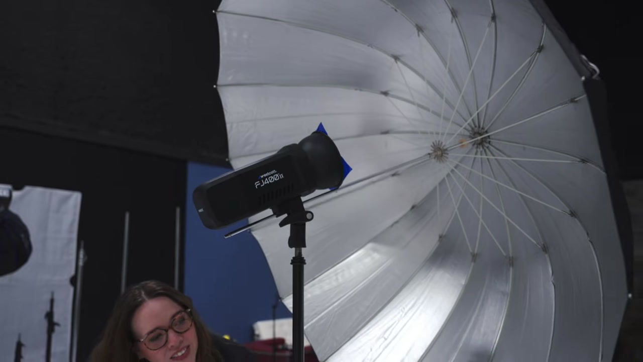 Westcott FJ400 II with large parabolic umbrella