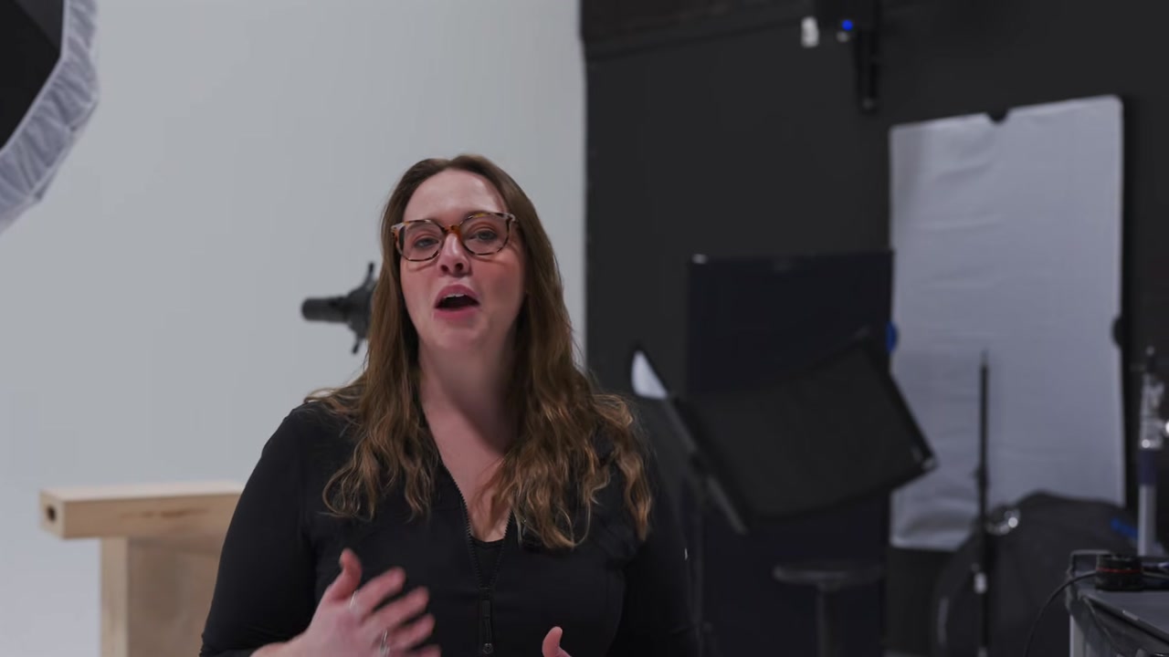 Instructor explaining lighting technique