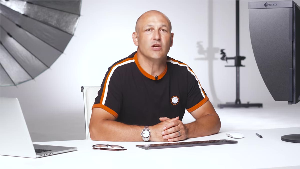 Side-by-side comparison of hard and soft light on a face