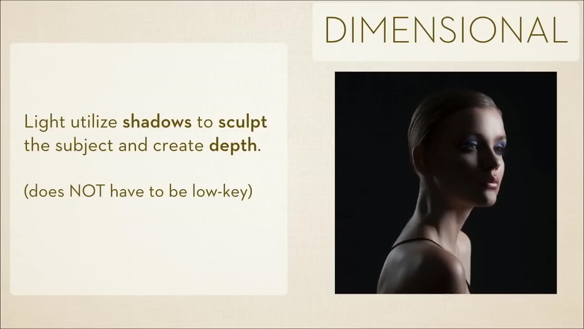 Instructor summarizing flat versus dimensional with subject examples