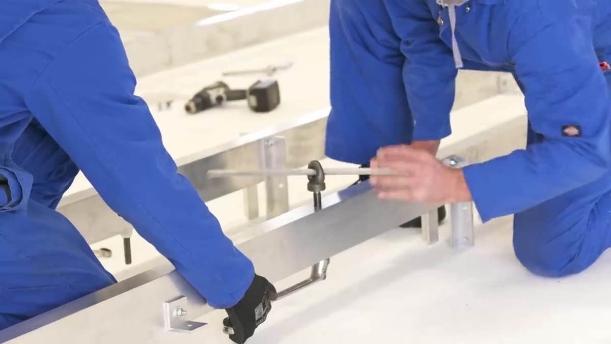 Aluminum frame with adjustable straps and connection points