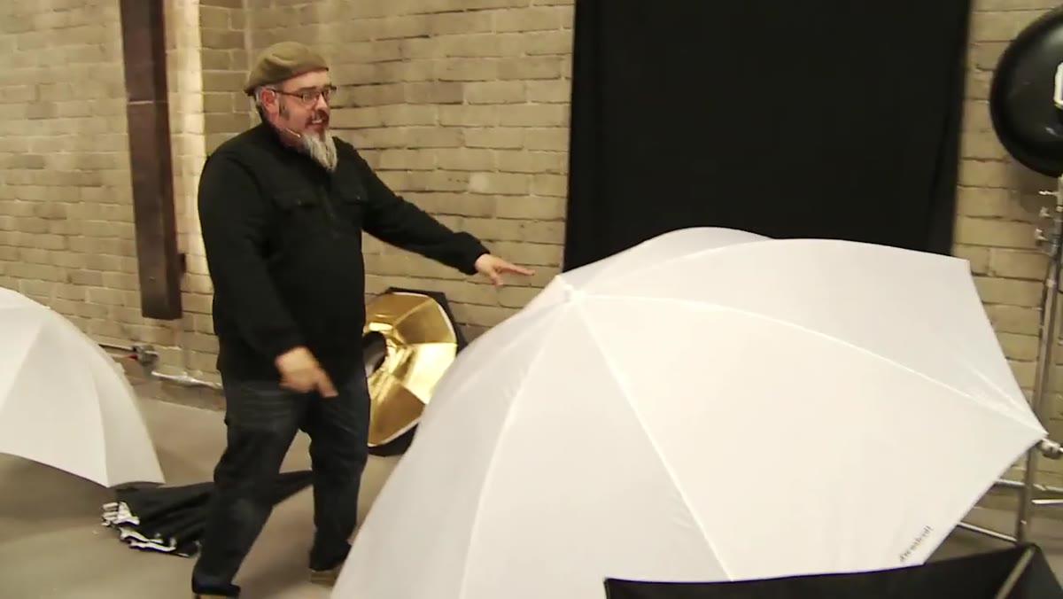 The 86-inch Westcott umbrella fully open, showing its full diameter