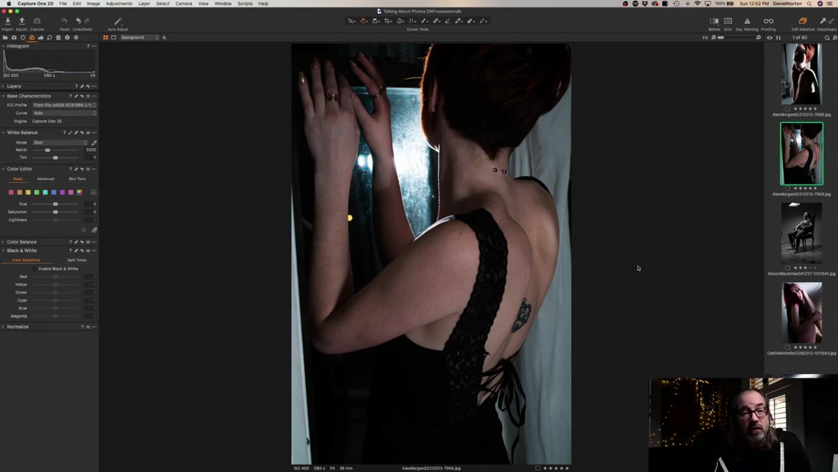 Norton identifying the small softbox as the secondary light