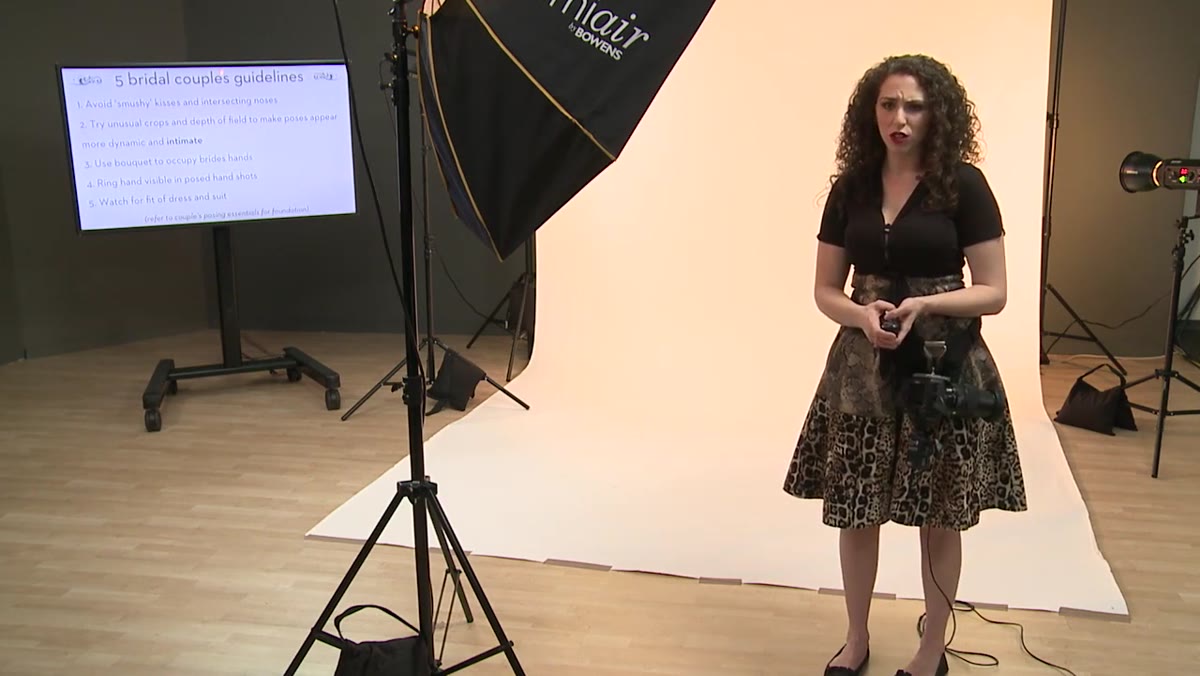 Instructor explaining intimacy emphasis for bridal couples
