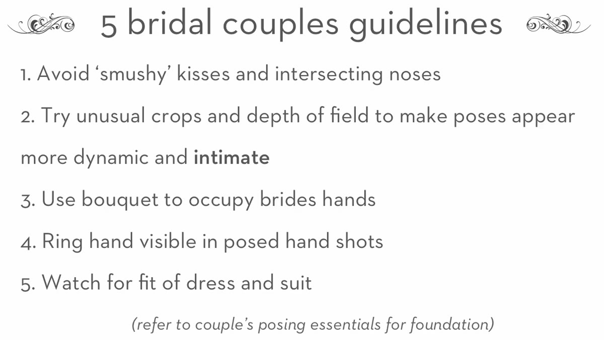 Instructor noting the bouquet as a natural hand placement tool