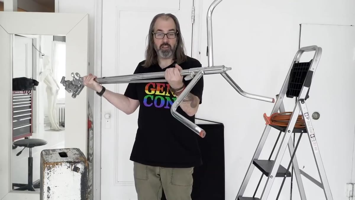 C-stand base size compared against larger stand base