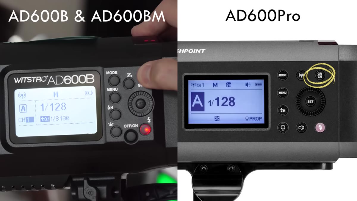 Dial being turned to change channel number on strobe display