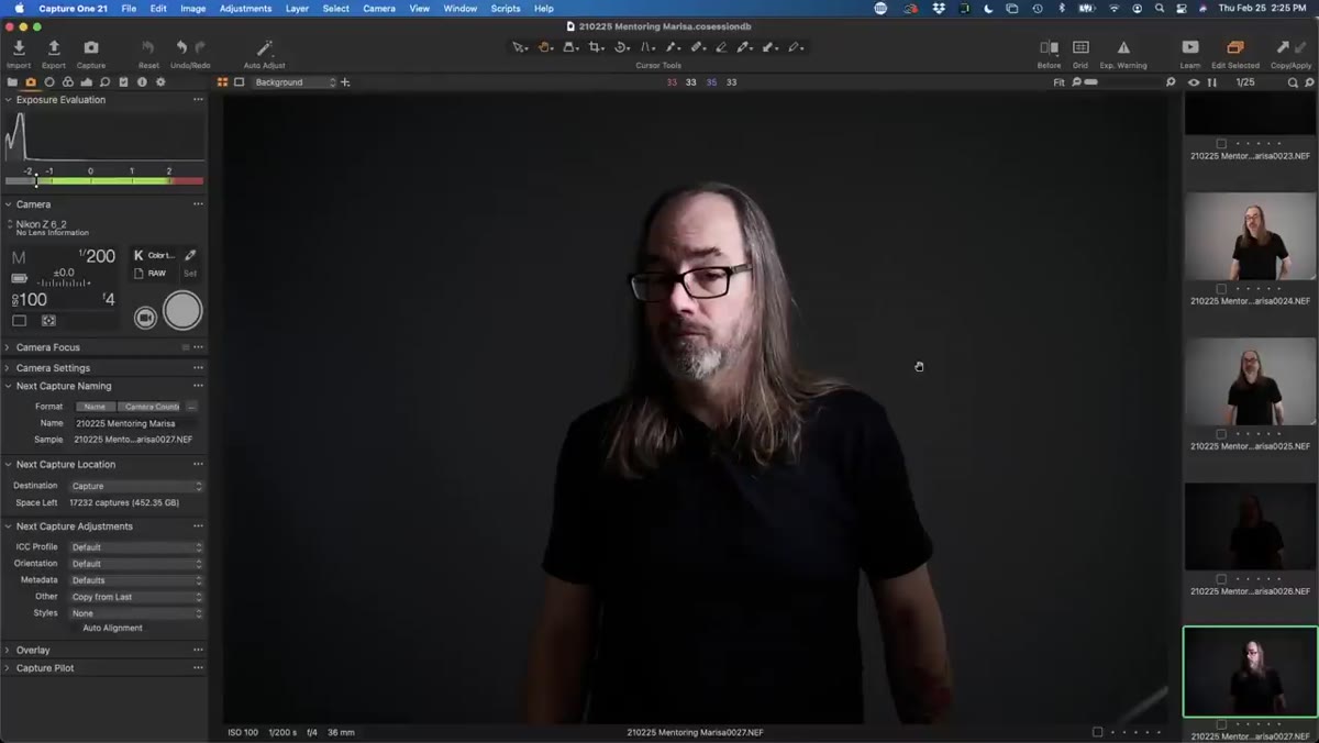 Final flash exposure frame showing dark background and clean subject lighting