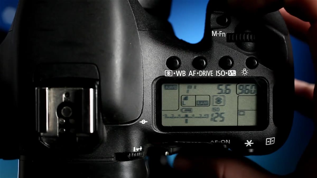 Exposure compensation dial showing plus two thirds