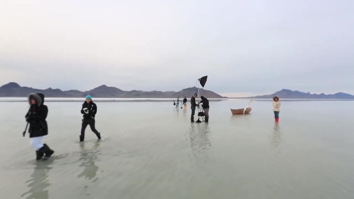 Underexposed scene showing only strobe-lit areas