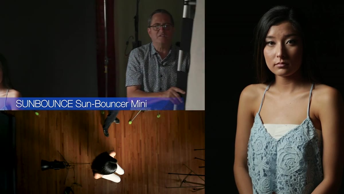 Reflector introduced on shadow side of subject