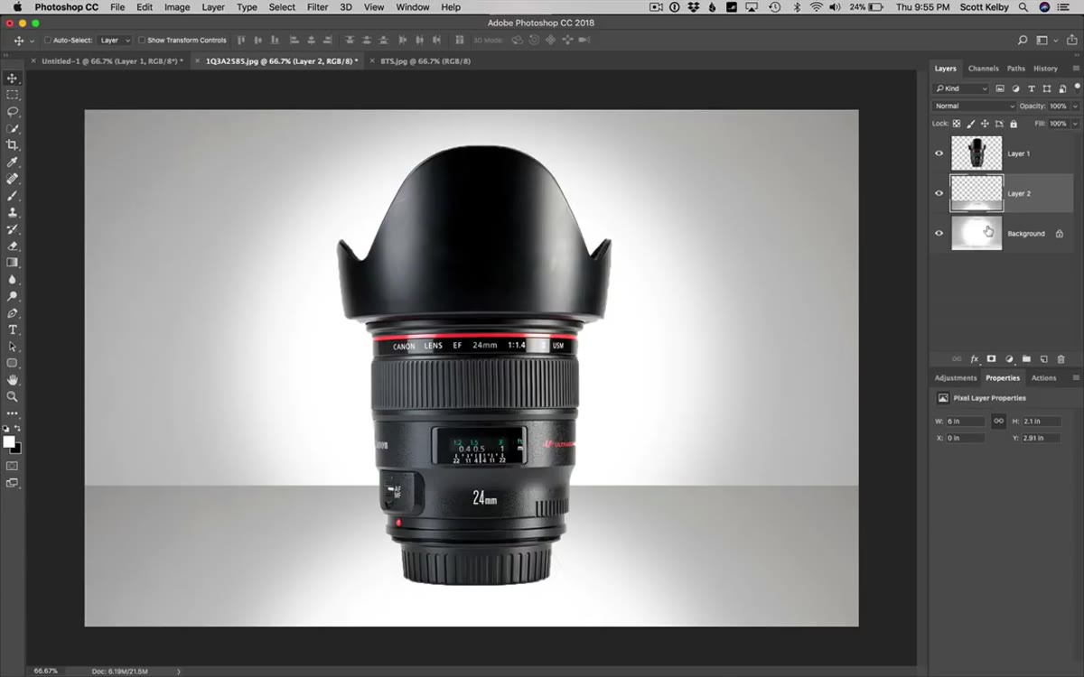 Layers merged, subject layer repositioned above final background