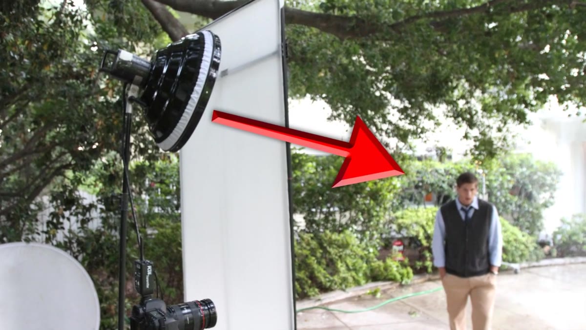 Beauty dish with grid shooting through translucent cover