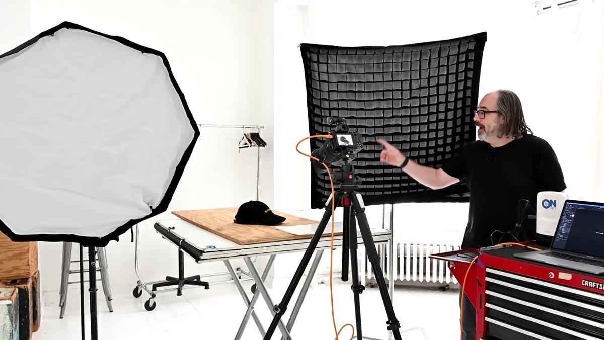 Key light positioned to camera left, angled toward the subject