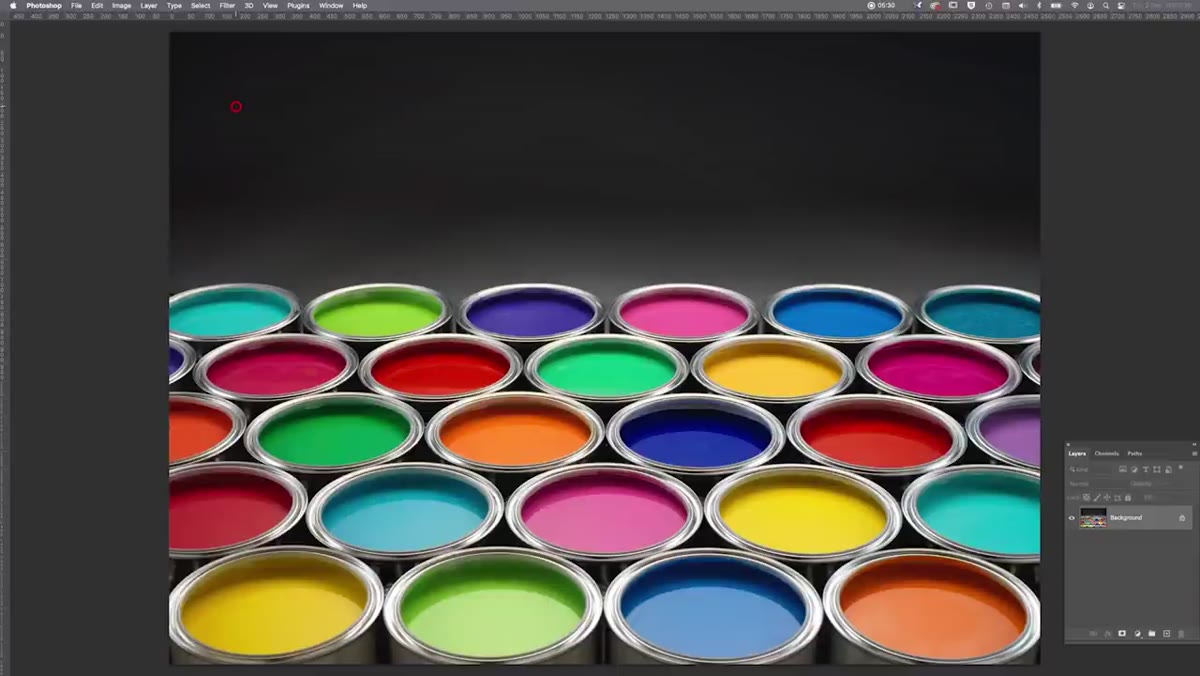 Single paint pot test setup described verbally in the tutorial