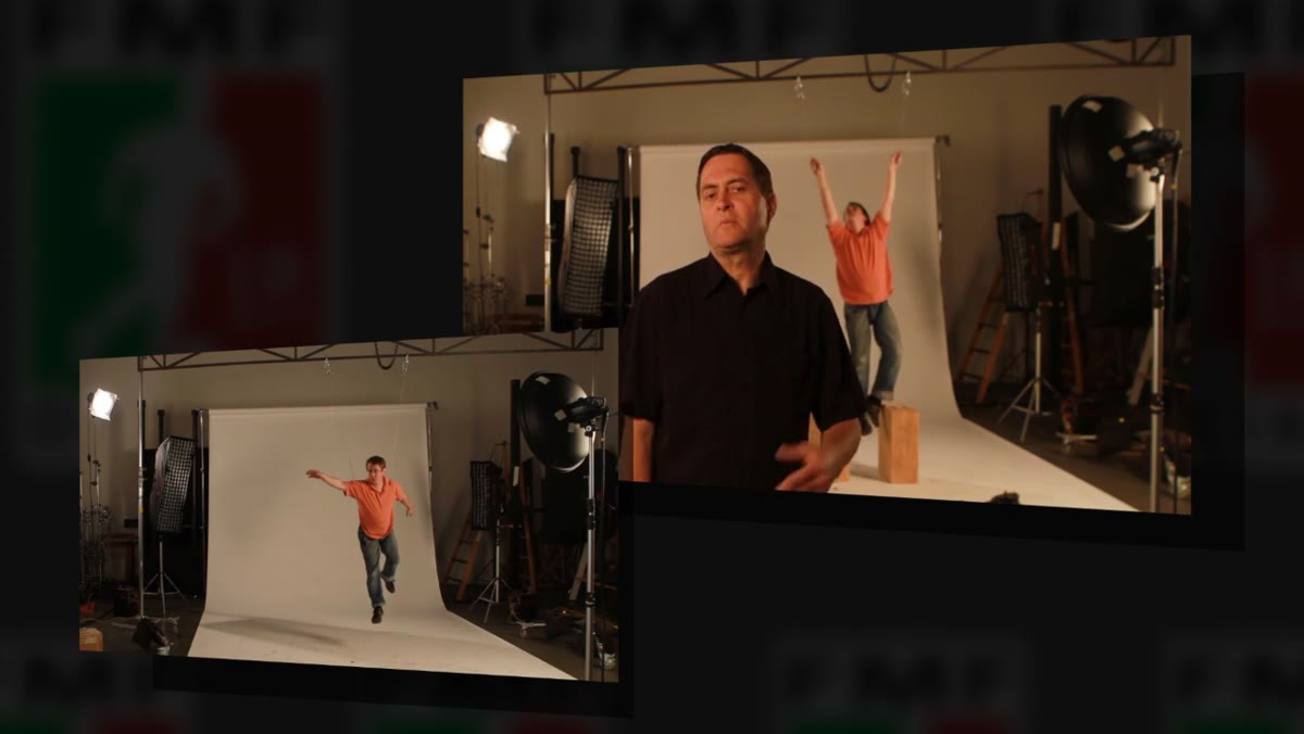 Adam testing the suspension harness before the shoot