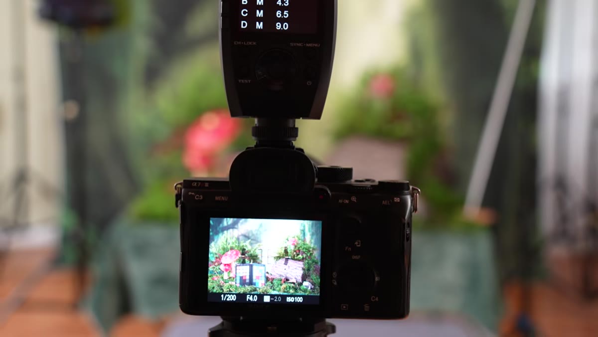 Camera settings showing 1/200th shutter speed