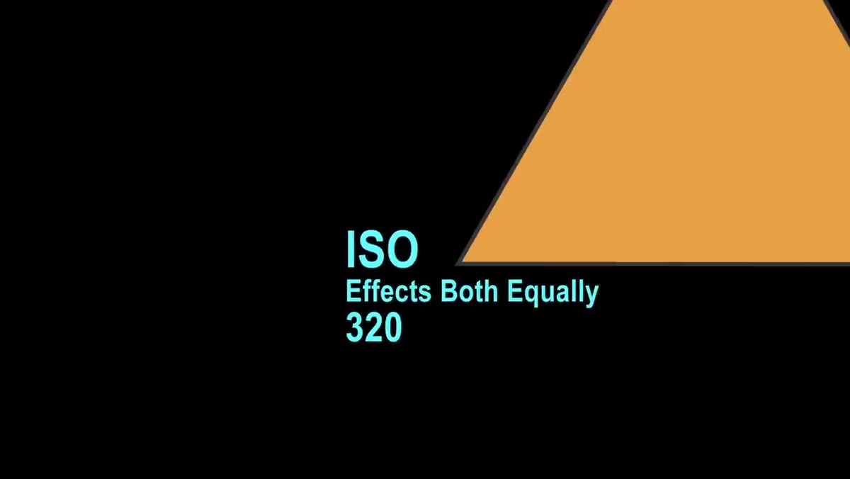 Setting ISO to 320 on camera display
