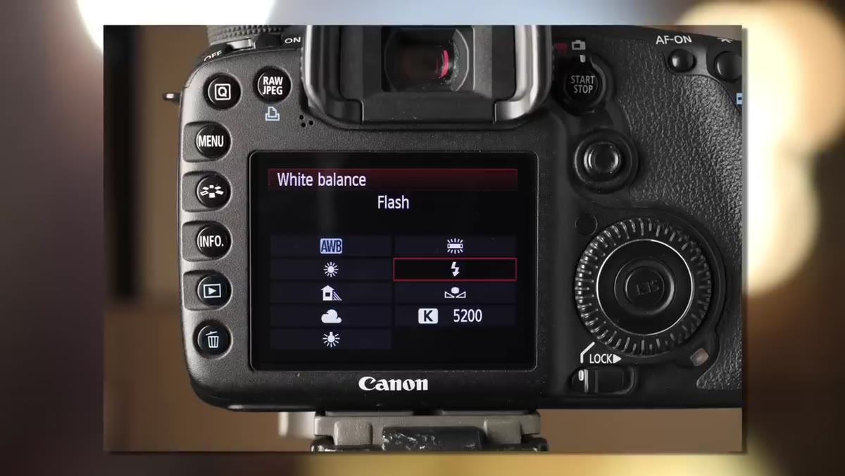 White balance set to 5600K strobe setting in camera menu