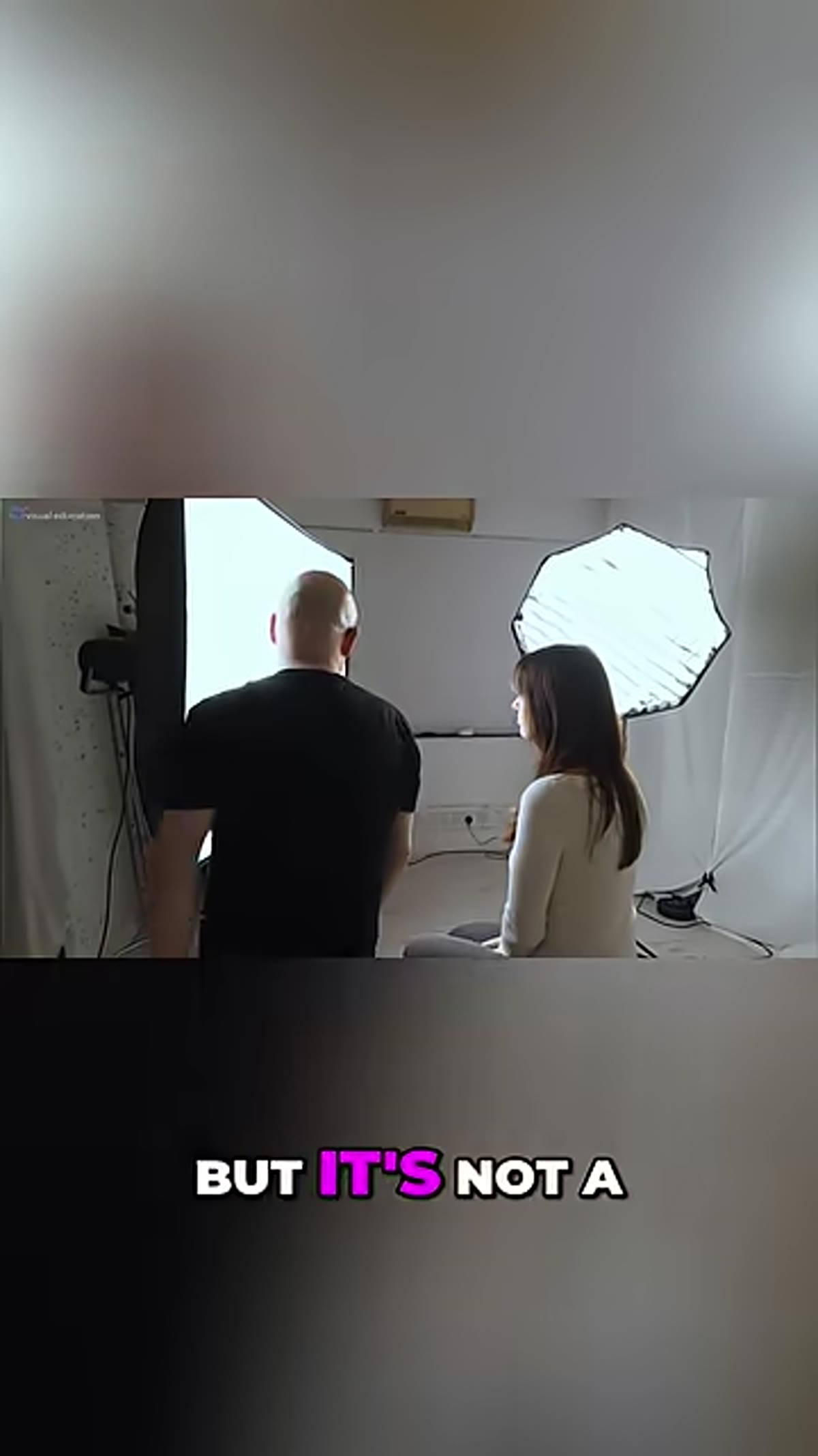 Softbox positioned at a standard but suboptimal distance from subject
