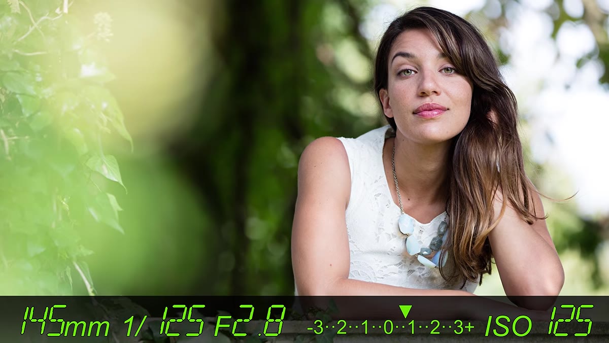 Zooming into LCD to check hair placement across the face