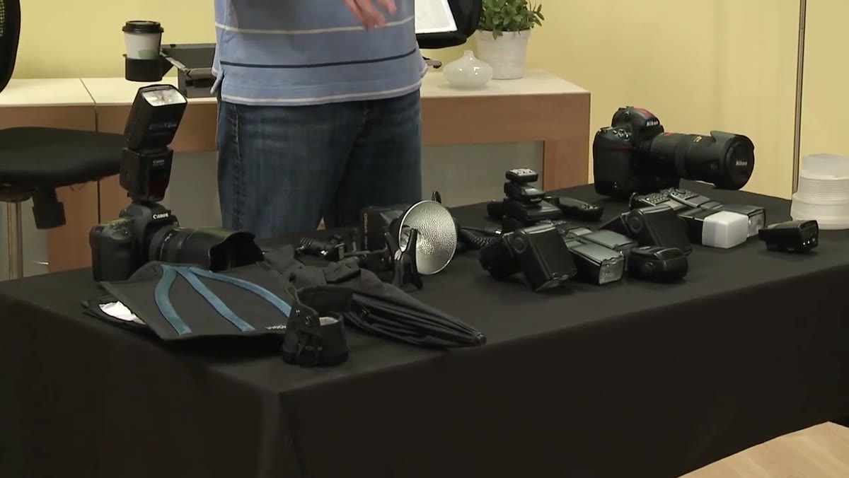 Instructor discusses pop-up flash as infrared commander on Nikon cameras