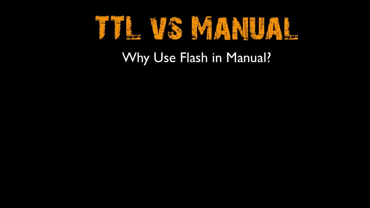 Instructor explaining TTL versus manual flash modes