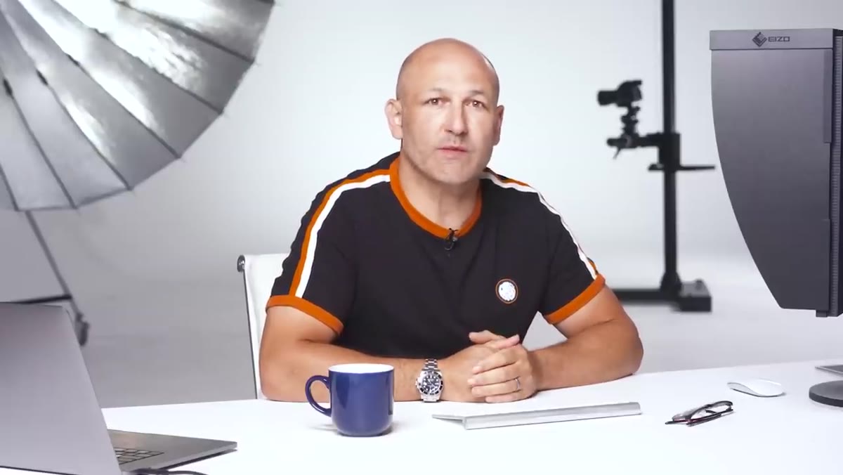 Presenter introduces continuous LED versus studio flash comparison