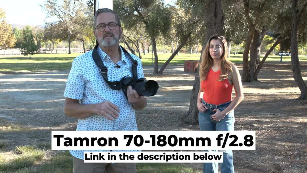Camera settings displayed: 1/1250s, f/2.8, Tamron 70-180mm
