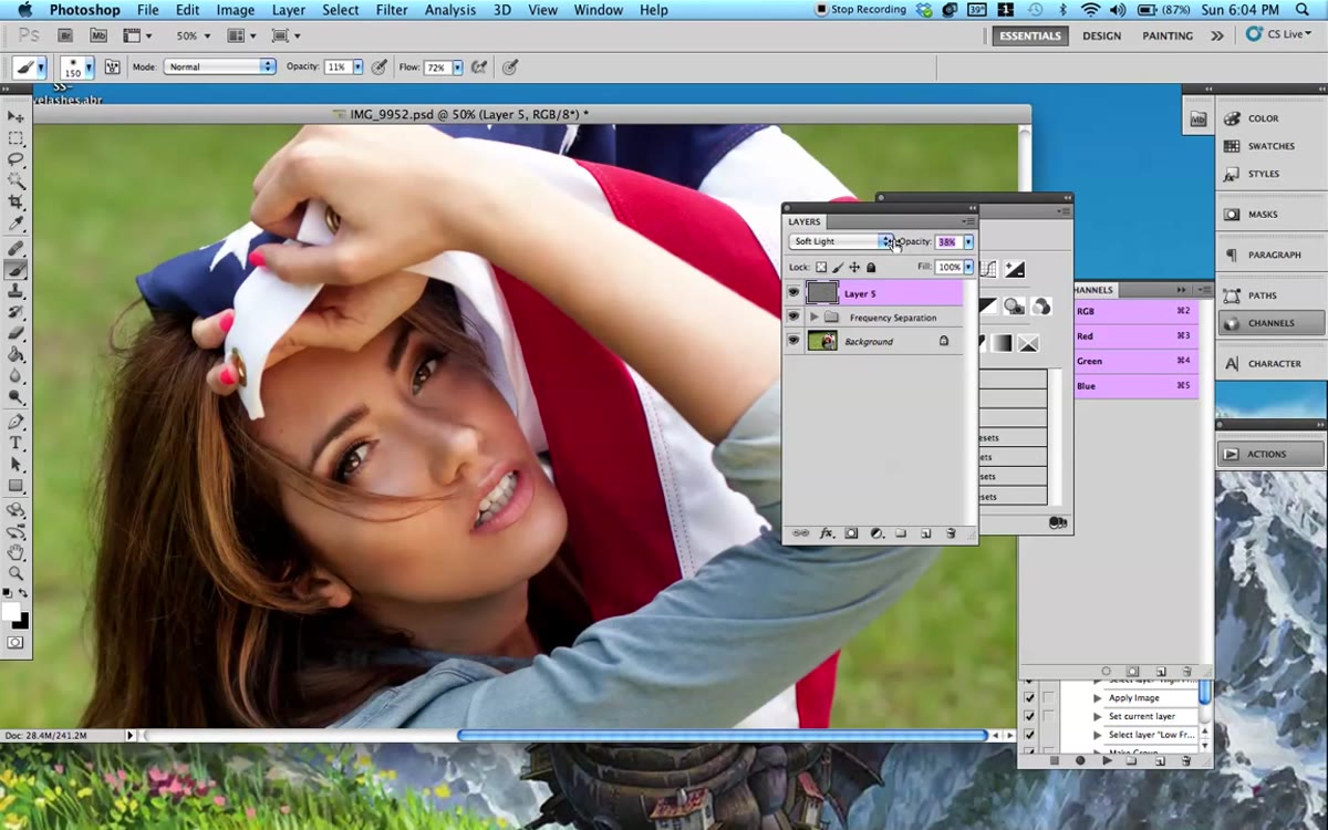 Layer opacity slider being reduced in Layers panel