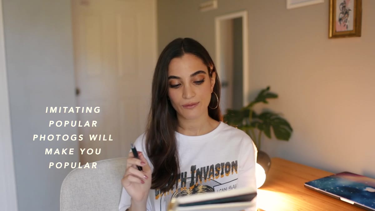 Jessica explaining the limits of copying another photographer&rsquo;s Instagram style
