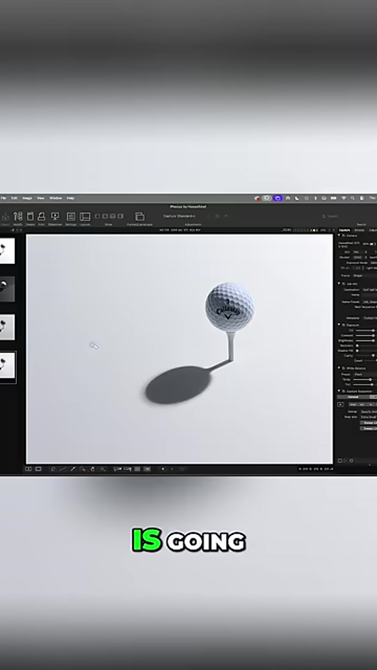Instructor points to shadow falling in the direction of the light source