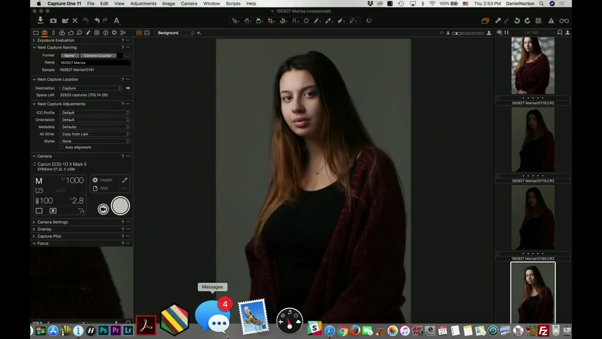 Single softbox lighting subject&rsquo;s face from one side