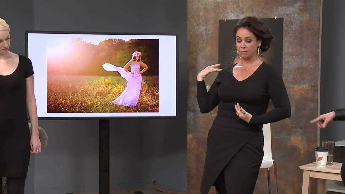 Model&rsquo;s legs and knees naturally bending during arm movements