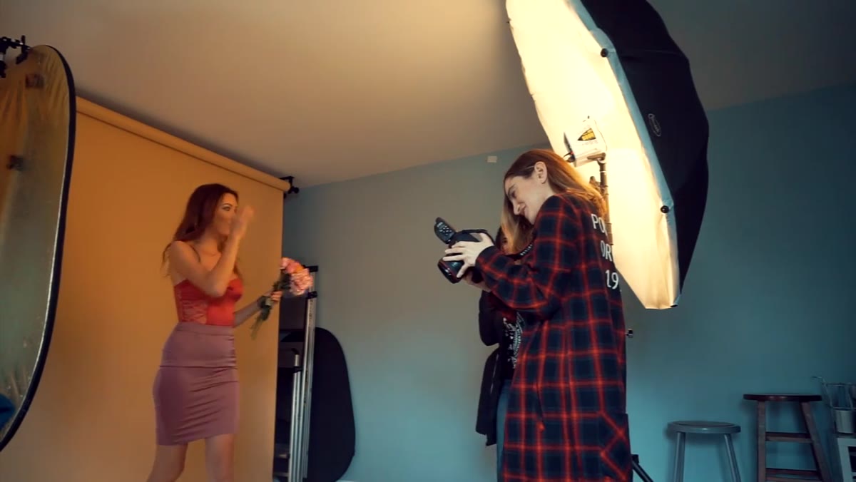 Subject transitioning between poses with visible momentum and energy