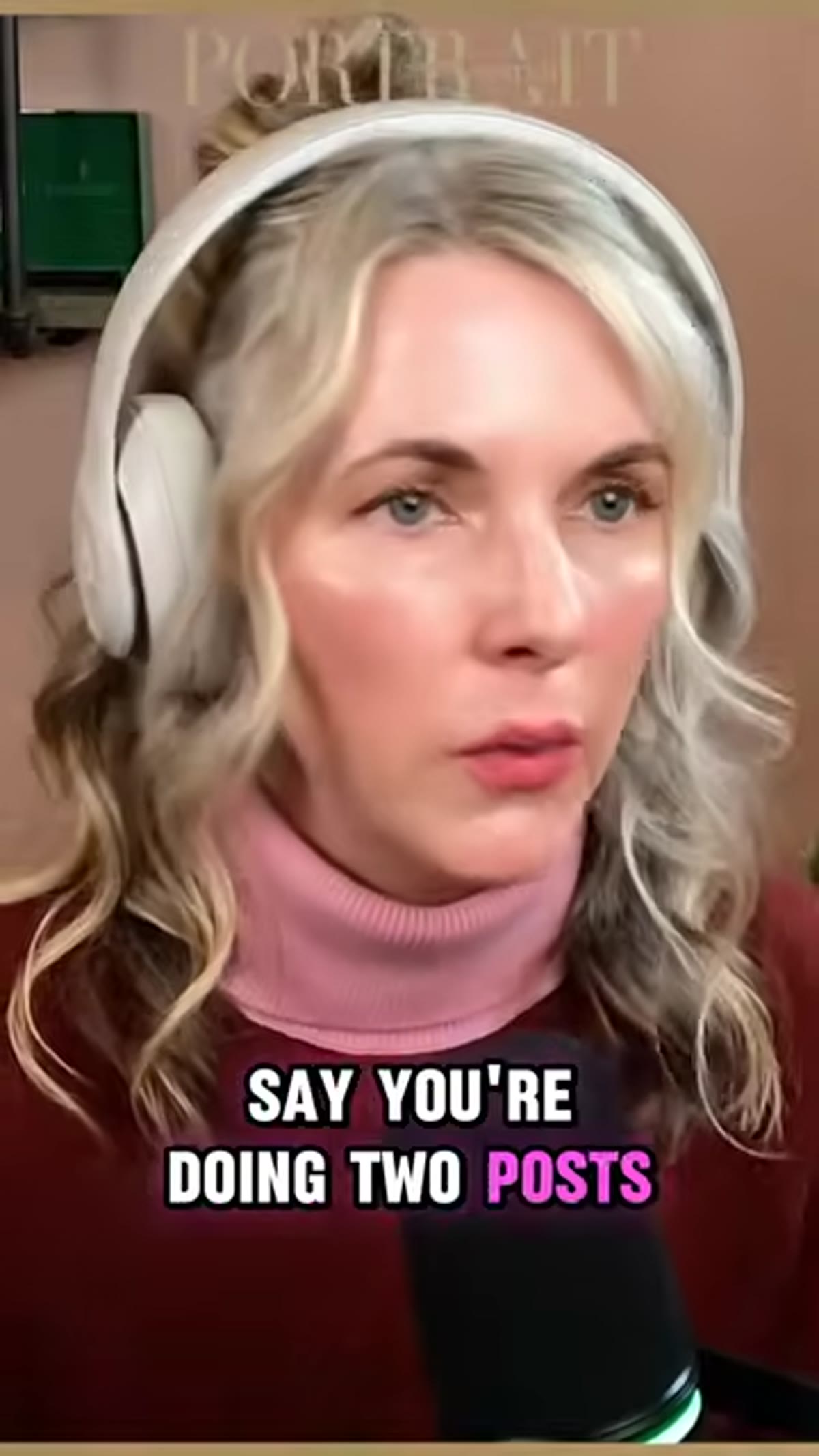 Meg explaining consistency and twice-weekly posting schedule