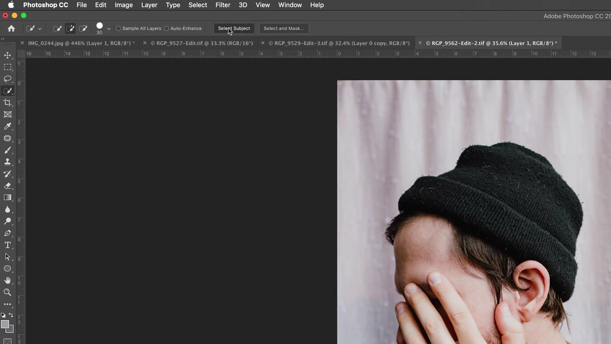 Photoshop selection and clone stamp cleanup on background