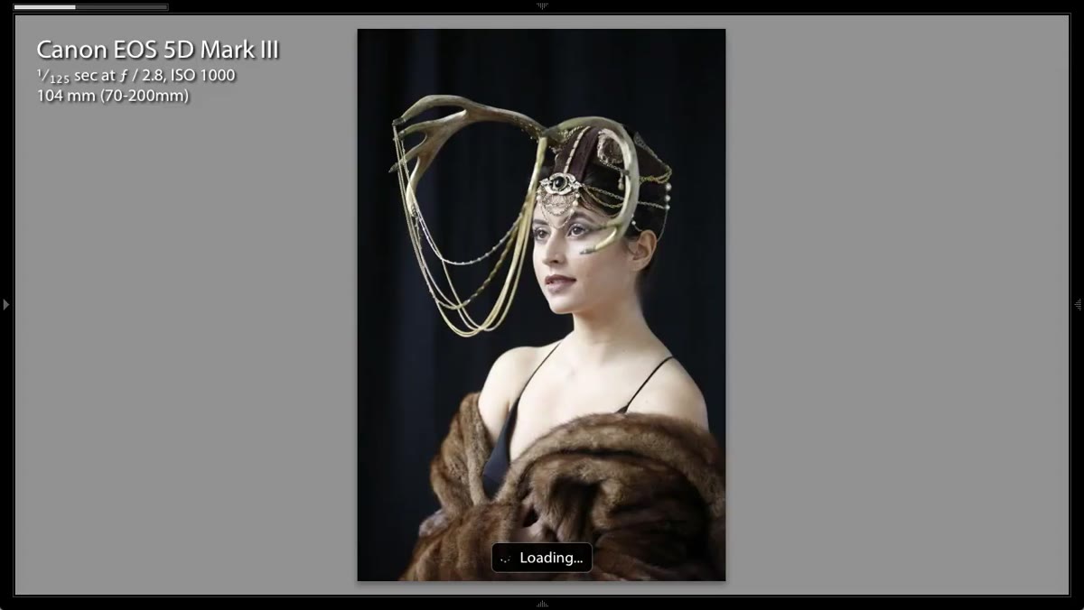 Brooke Shaden explaining her reaction to the headpiece and her planned approach