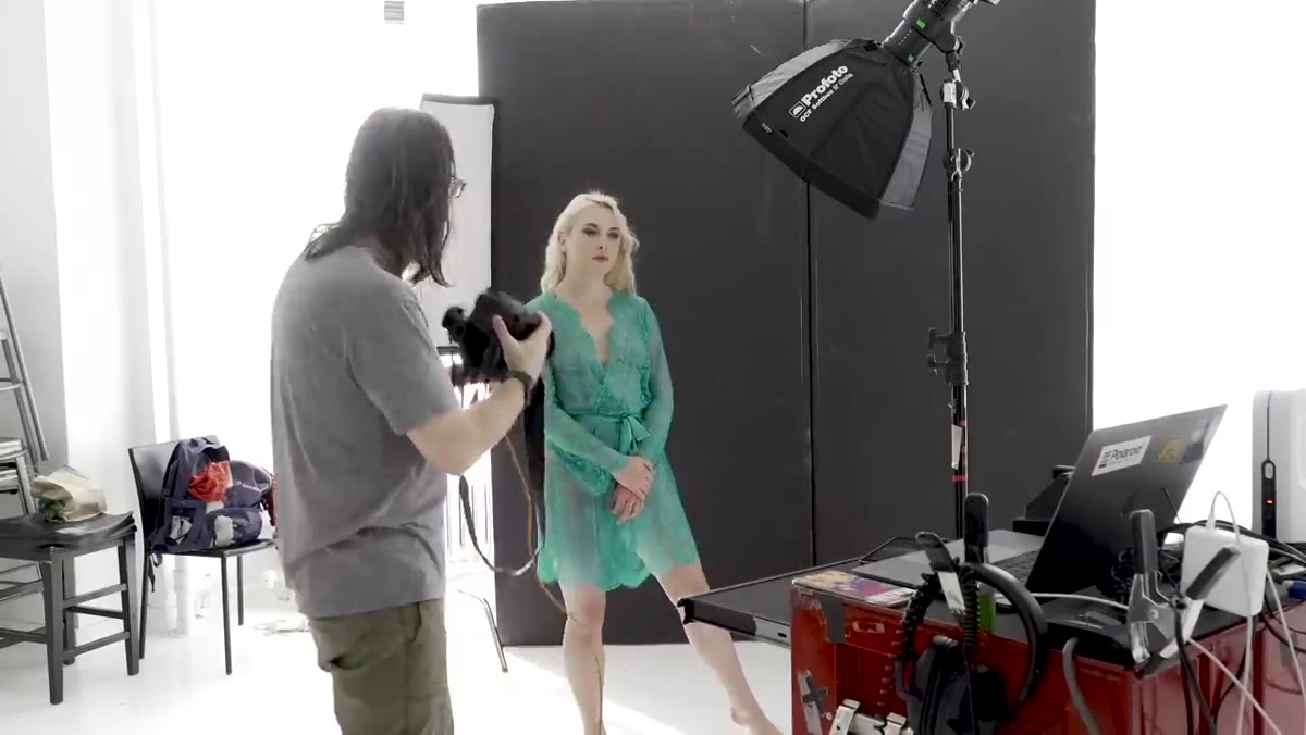 Daniel working through test poses with subject before committing