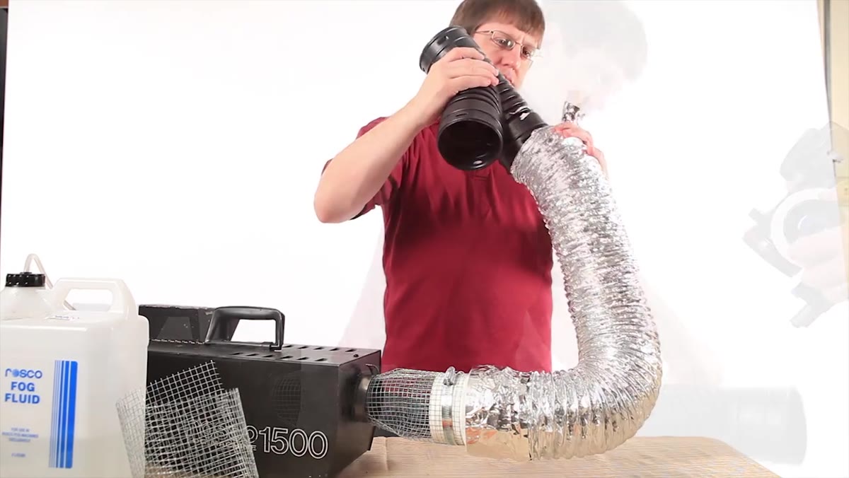 Attaching dryer hose to PVC adapter with aluminum duct tape