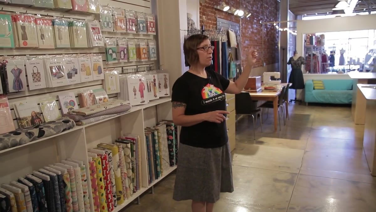 Shaerie describing removal of drop ceilings and stucco walls
