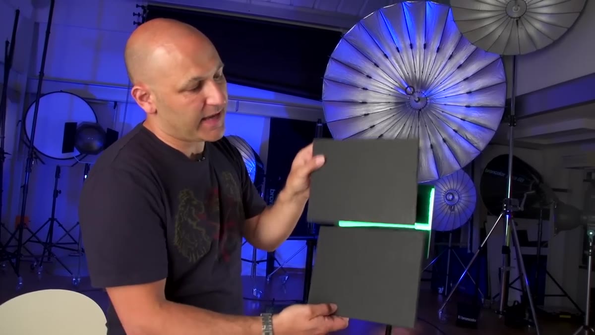 Two card pieces simulating shutter curtains with narrow slit between them